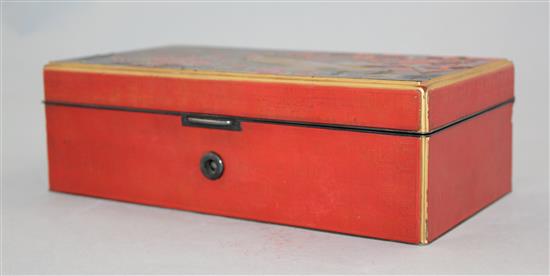 A fine Japanese lacquer and silver mounted jewellery box, Showa period, 22cm.